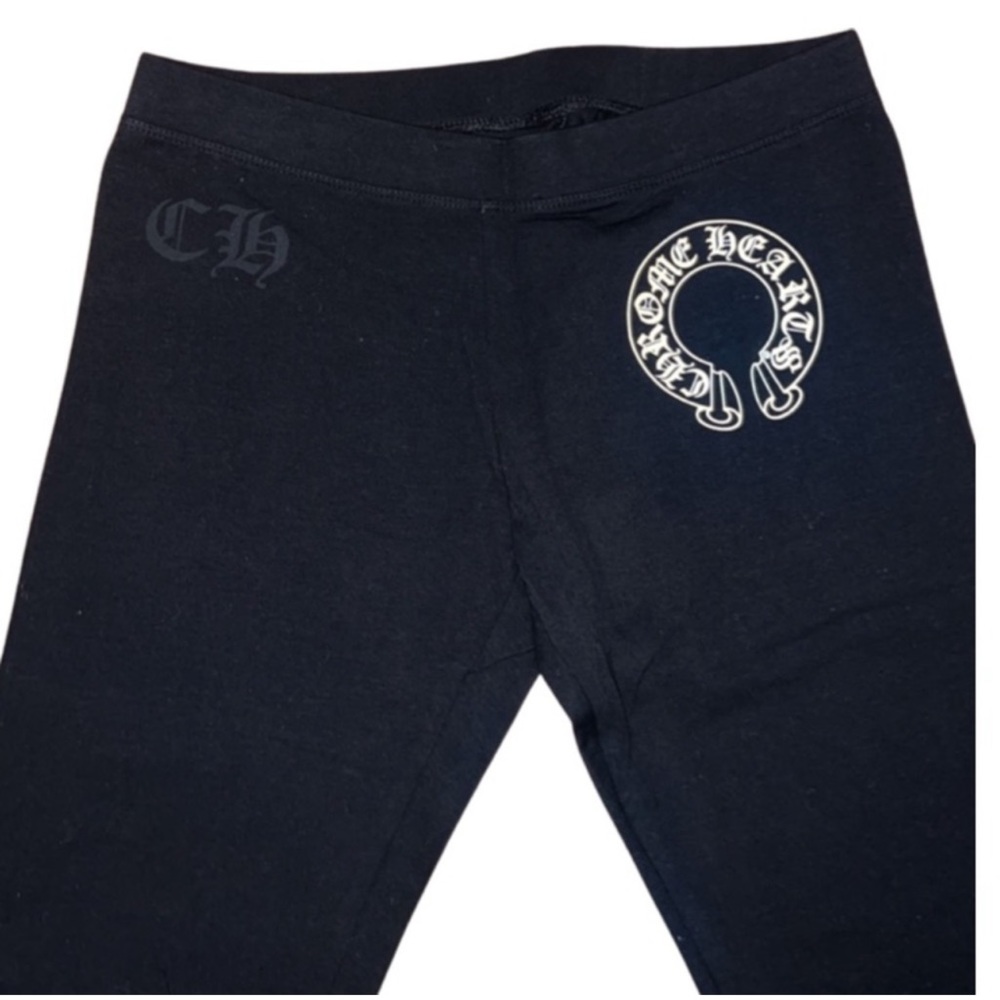 Chrome heart calf leggings